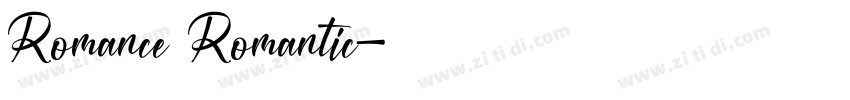 Romance Romantic字体转换
